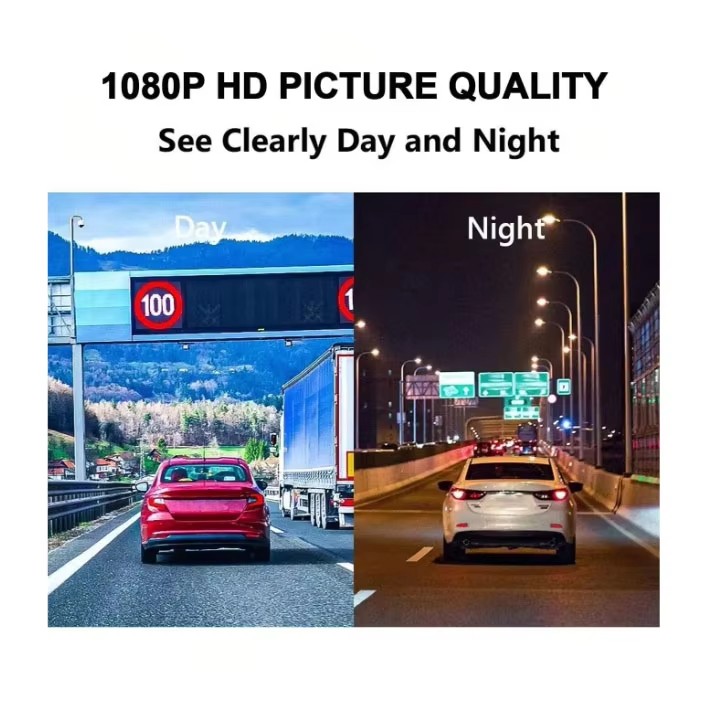 Uygun Fiyatlı Wi-fi Araç Kamerası 3 Lensli Tam 1080p Araç Kamerası,2'' Ips Ekranlı,170 Derece ° Geniş Görüş Açısı,30fps,Ön+kabin+arka 